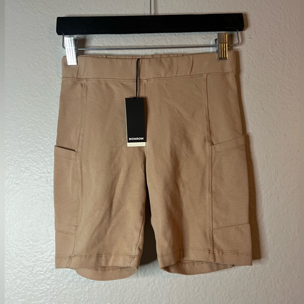 Monrow bike shorts in Latte NEW NWT -XS